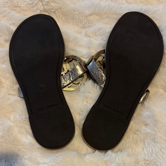 Tory Burch Gold Miller Sandals - Picture 3 of 3